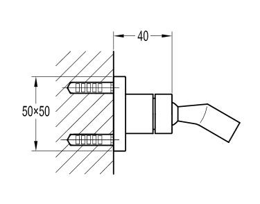 Omnires uchwyt punktowy chrom 8859/KCR