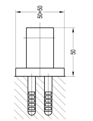 Omnires uchwyt punktowy chrom 8876ACR