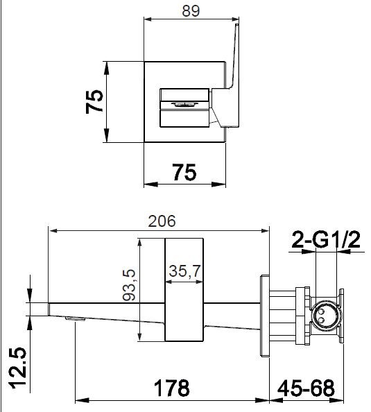 Omnires Fresh bateria umywalkowa podtynkowa chrom FR7115NCR