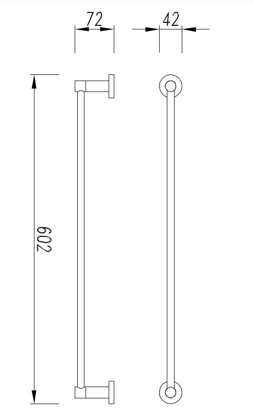 Omnires Modern Project reling wieszak na ręcznik 60 cm złoty szczotkowany MP60216GLB