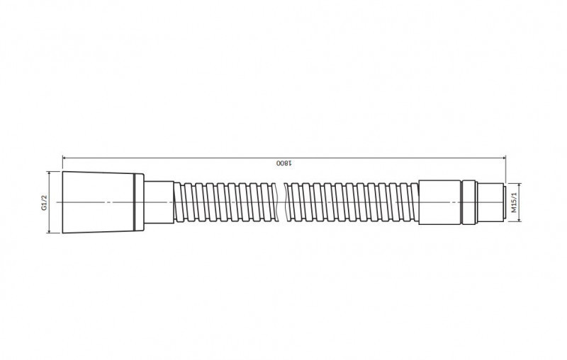 Omnires wąż kuchenno-wannowy 180 cm miedź szczotkowana 062MCPB